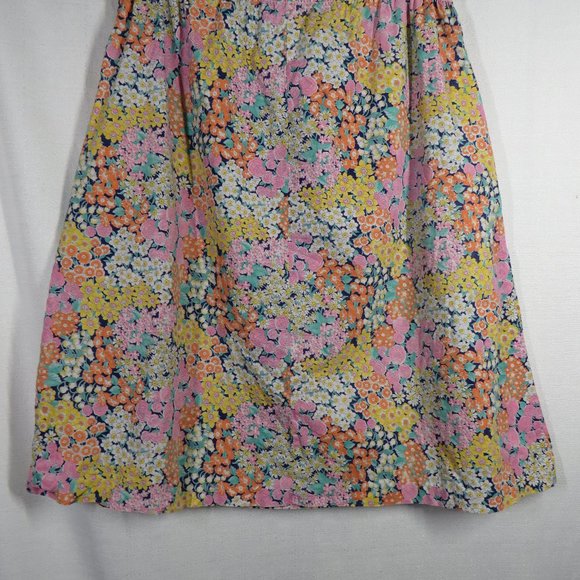 Women's Size Large Floral Retro A-Line Knee Length Skirt, Pockets - Picture 10 of 10